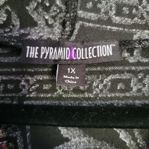 Pyramid Collection Long Sleeve Floral Abstract Boho Dress Size 1X - Picture 10 of 14